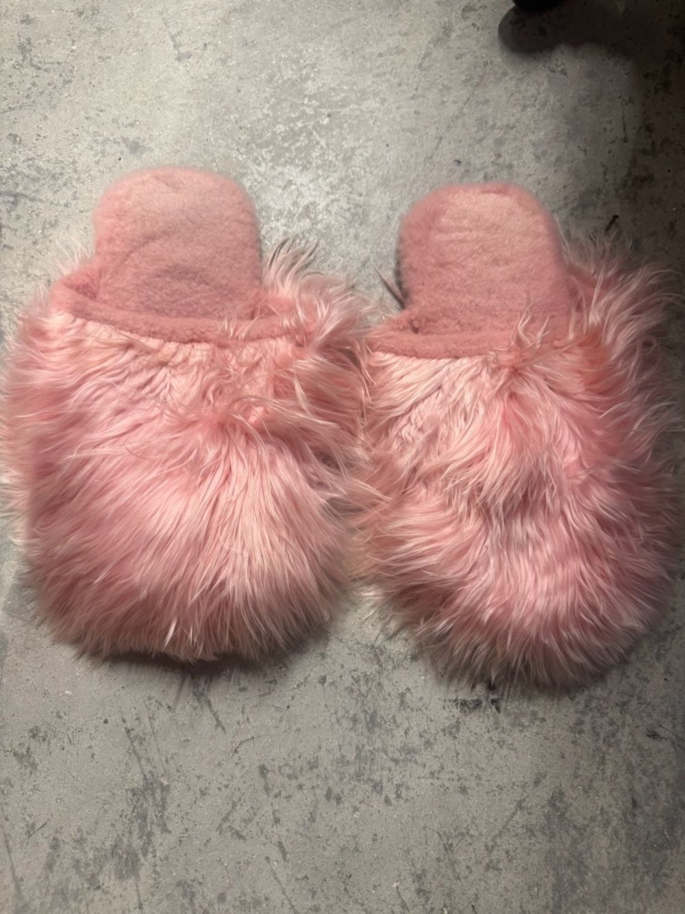 Pink Furry Slippers - Great Condition